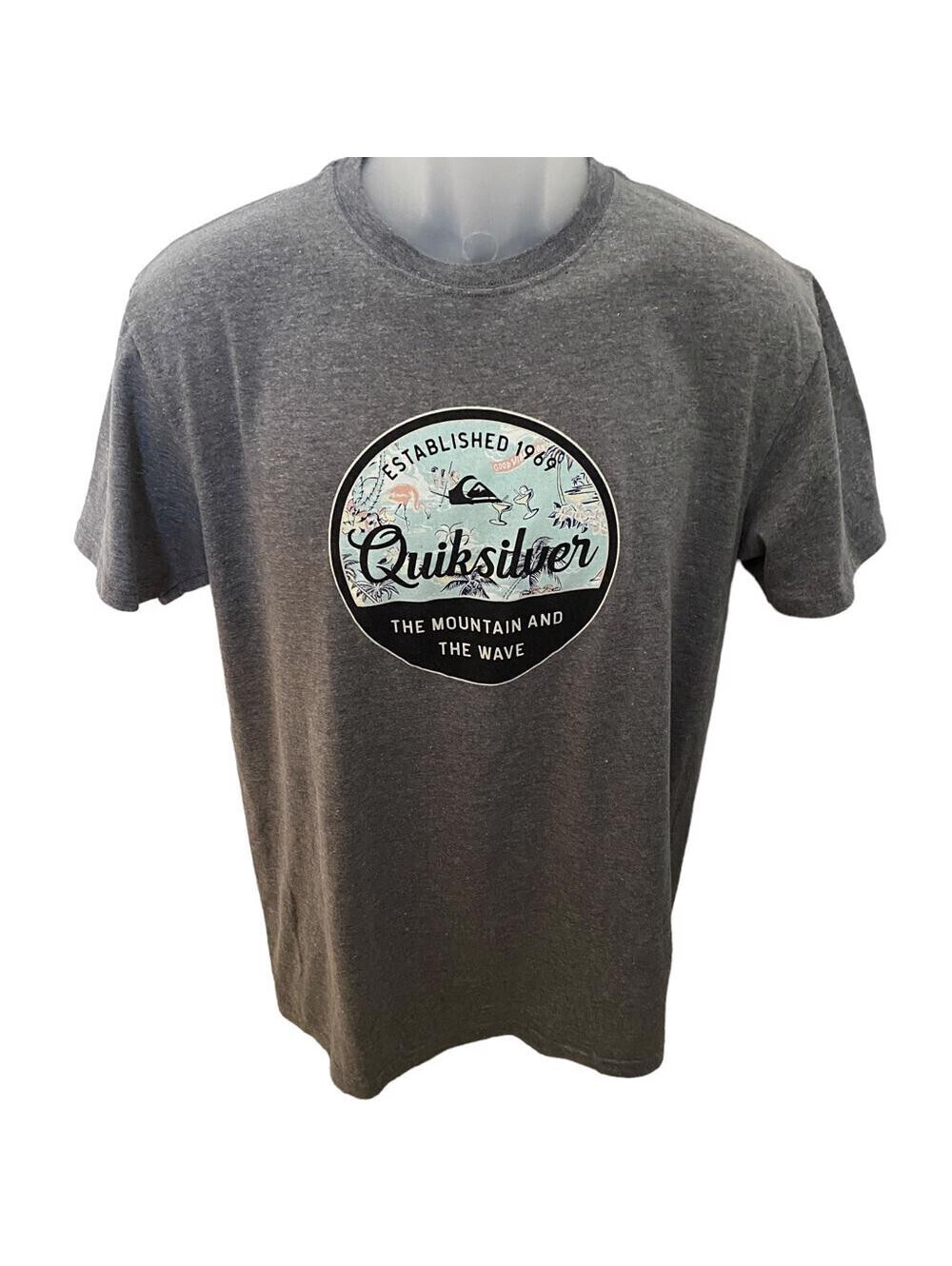 QUIKSILVER “The Mountain and the Wave” Surf Tee Shirt Men M Medium